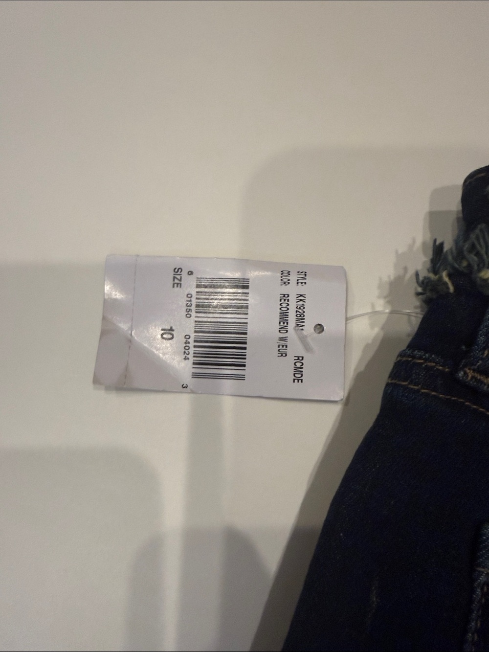 NWT KUT From The Kloth Kelly Denim Maxi Skirt Size 10 Raw Fringe Back High Slit - Picture 6 of 11